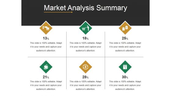 Market Analysis Summary Ppt PowerPoint Presentation Styles Grid