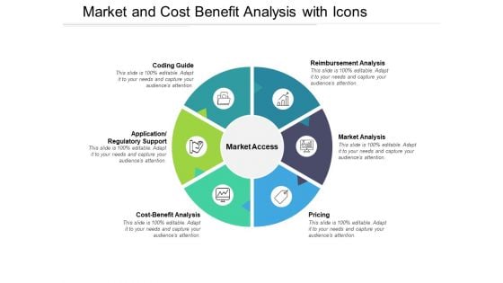 Market And Cost Benefit Analysis With Icons Ppt PowerPoint Presentation Show Format