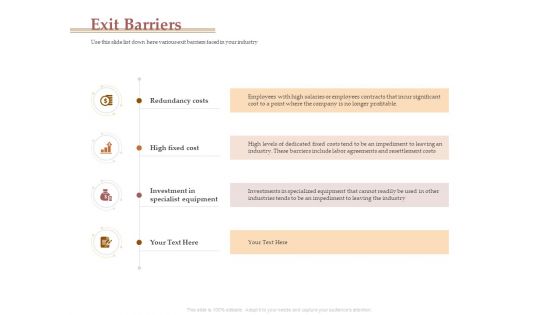 Market Assessment Exit Barriers Ppt Slides Clipart Images PDF