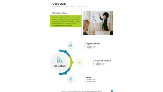 Market Assessment Proposal Case Study One Pager Sample Example Document Market Assessment Proposal Case Study One Pager Sample Example Document