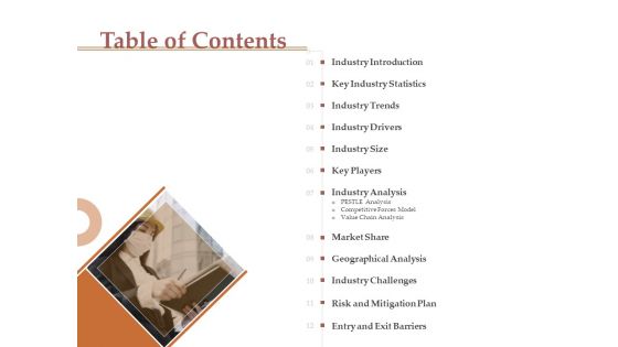 Market Assessment Table Of Contents Ppt Layouts Professional PDF