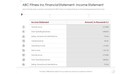 Market Entry Strategy Gym Health Clubs Industry ABC Fitness Inc Financial Statement Income Statement Background PDF Market Entry Strategy Gym Health Clubs Industry ABC Fitness Inc Financial Statement Income Statement Background PDF