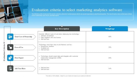 Market Evaluation Of IT Industry Evaluation Criteria To Select Marketing Analytics Software Download PDF