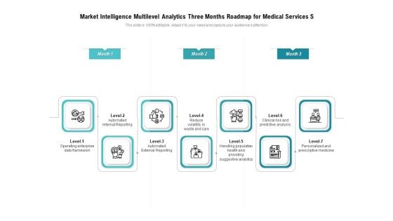 Market Intelligence Multilevel Analytics Three Months Roadmap For Medical Services Structure