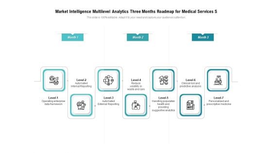 Market Intelligence Multilevel Analytics Three Months Roadmap For Medical Services Structure