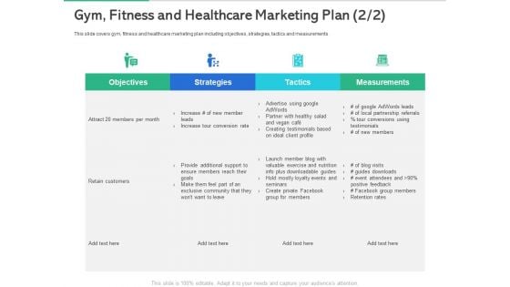 Market Overview Fitness Industry Gym Fitness And Healthcare Marketing Plan Tactics Summary PDF