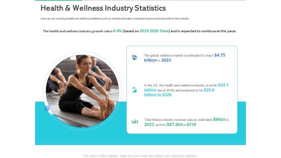 Market Overview Fitness Industry Health And Wellness Industry Statistics Template PDF