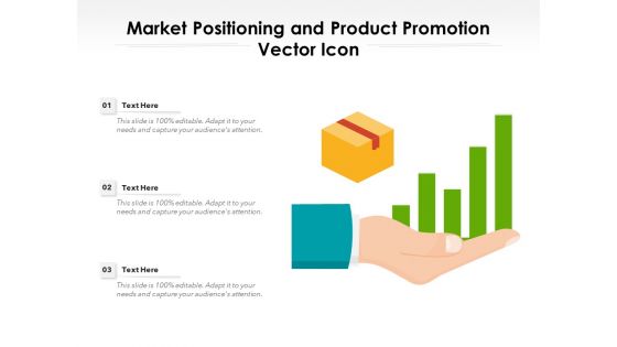 Market Positioning And Product Promotion Vector Icon Ppt PowerPoint Presentation Layouts Styles PDF