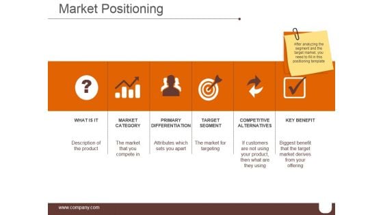 Market Positioning Ppt PowerPoint Presentation Summary