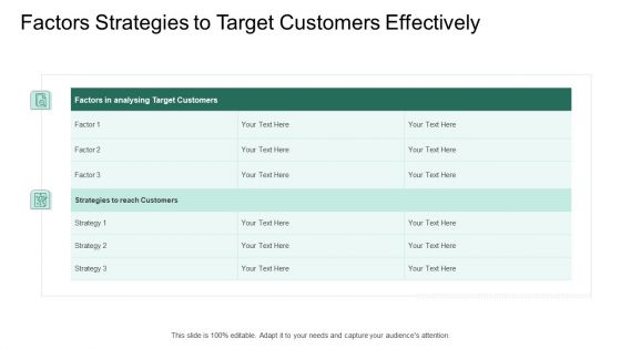 Market Potential Analysis Factors Strategies To Target Customers Effectively Ppt Icon Graphics PDF