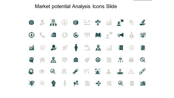 Market Potential Analysis Icons Slide Gears Ppt PowerPoint Presentation Show Influencers