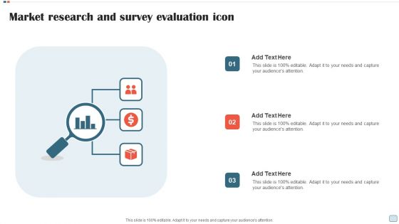 Market Research And Survey Evaluation Icon Information PDF