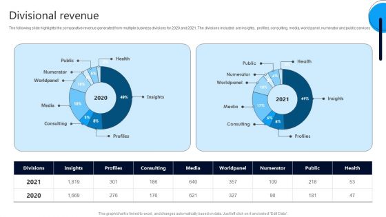 Market Research Evaluation Company Outline Divisional Revenue Themes PDF