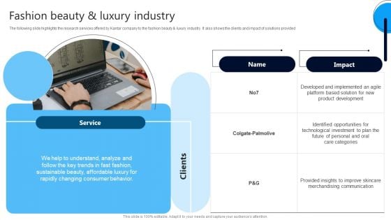 Market Research Evaluation Company Outline Fashion Beauty And Luxury Industry Guidelines PDF