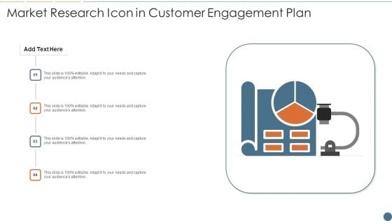 Market Research Icon In Customer Engagement Plan Diagrams PDF