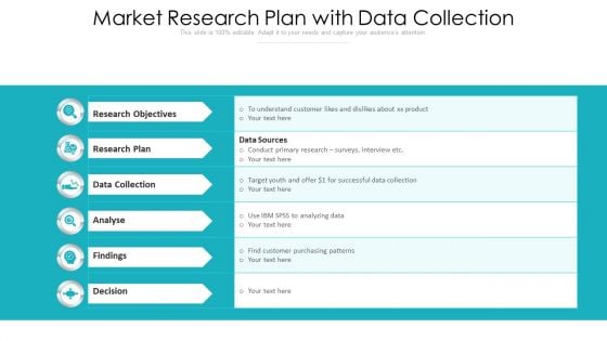 Market Research Plan With Data Collection Ppt PowerPoint Presentation Slides Master Slide PDF