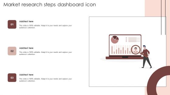 Market Research Steps Dashboard Icon Brochure PDF