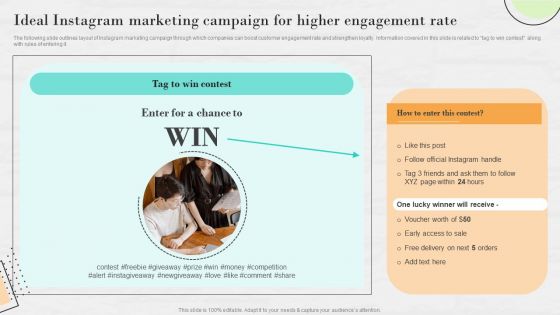 Market Research To Determine Business Opportunities Ideal Instagram Marketing Campaign For Higher Engagement Rate Introduction PDF