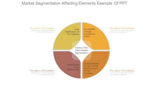 Market Segmentation Affecting Elements Example Of Ppt