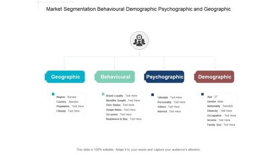 Market Segmentation Behavioural Demographic Psychographic And Geographic Ppt Powerpoint Presentation Portfolio Slides