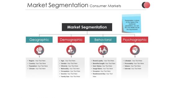 Market Segmentation Consumer Markets Ppt PowerPoint Presentation Gallery Example