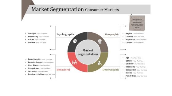 Market Segmentation Consumer Markets Ppt PowerPoint Presentation Infographic Template Files