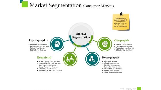 Market Segmentation Consumer Markets Ppt PowerPoint Presentation Visual Aids Show