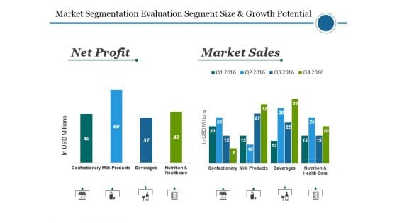 Market Segmentation Evaluation Segment Size And Growth Potential Ppt PowerPoint Presentation Show Graphics