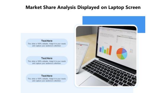 Market Share Analysis Displayed On Laptop Screen Ppt PowerPoint Presentation Gallery Format Ideas PDF