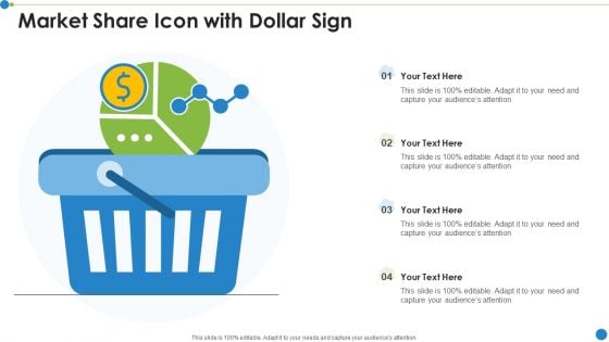 Market Share Icon With Dollar Sign Ppt PowerPoint Presentation File Graphics Design PDF