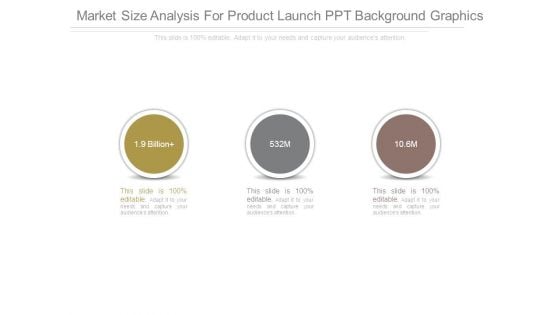 Market Size Analysis For Product Launch Ppt Background Graphics