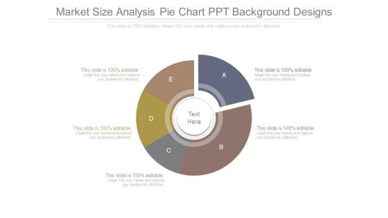 Market Size Analysis Pie Chart Ppt Background Designs