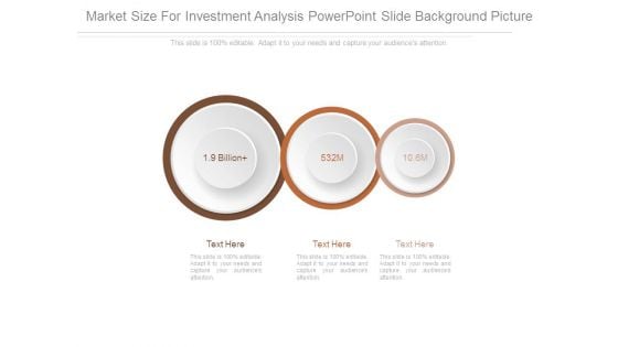 Market Size For Investment Analysis Powerpoint Slide Background Picture