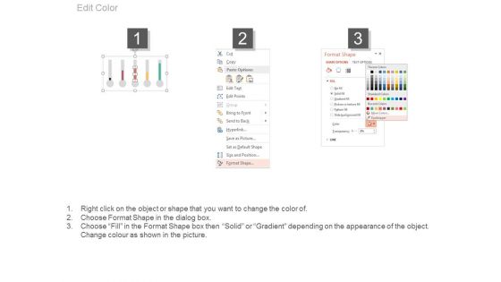 Market Trends Chart With Percentage And Icons Powerpoint Slides