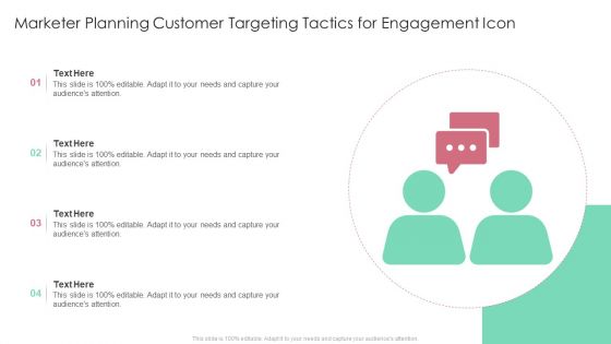 Marketer Planning Customer Targeting Tactics For Engagement Icon Guidelines PDF