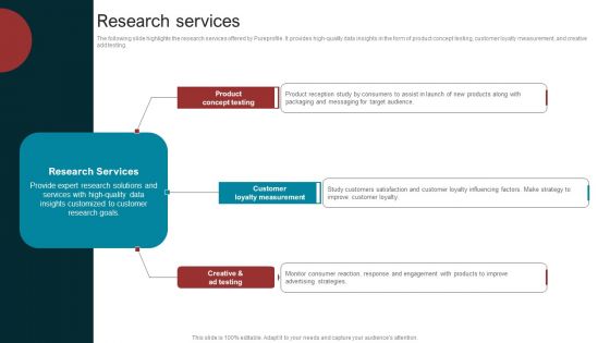 Marketing Agency Company Outline Research Services Designs PDF