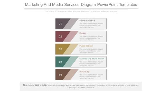 Marketing And Media Services Diagram Powerpoint Templates