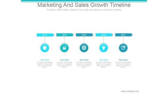 Marketing And Sales Growth Timeline Ppt PowerPoint Presentation Guidelines