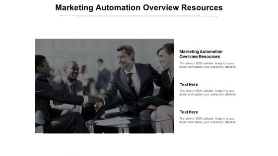 Marketing Automation Overview Resources Ppt PowerPoint Presentation Portfolio Graphics Download Cpb