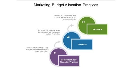 Marketing Budget Allocation Practices Ppt PowerPoint Presentation Icon Gridlines Cpb Pdf