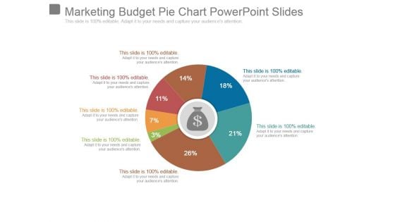 Marketing Budget Pie Chart Powerpoint Slides