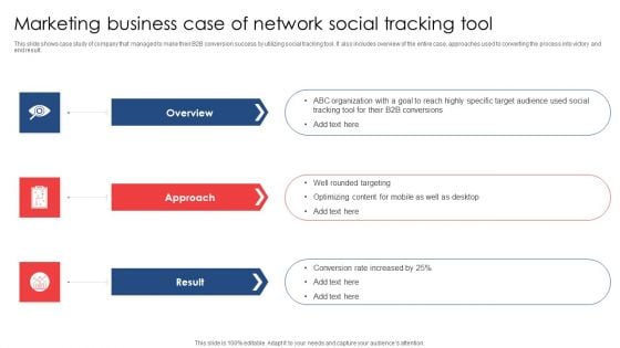 Marketing Business Case Of Network Social Tracking Tool Ppt Summary Picture PDF