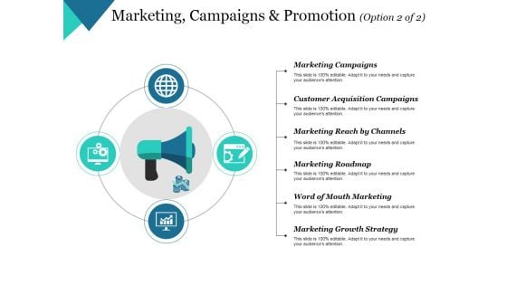 Marketing Campaigns And Promotion Template 2 Ppt PowerPoint Presentation Inspiration Graphics