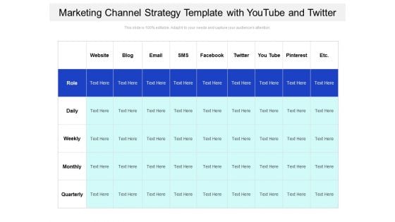 Marketing Channel Strategy Template With Youtube And Twitter Ppt PowerPoint Presentation Gallery Styles PDF Marketing Channel Strategy Template With Youtube And Twitter Ppt PowerPoint Presentation Gallery Styles PDF