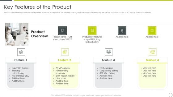 Marketing Communication Channels For Increasing Brand Awarenes Key Features Of The Product Topics PDF