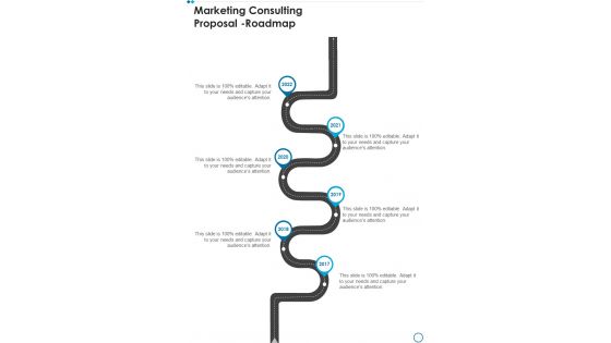 Marketing Consulting Proposal Roadmap One Pager Sample Example Document