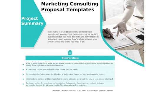 Marketing Consulting Proposal Templates Ppt PowerPoint Presentation Ideas Designs Download PDF