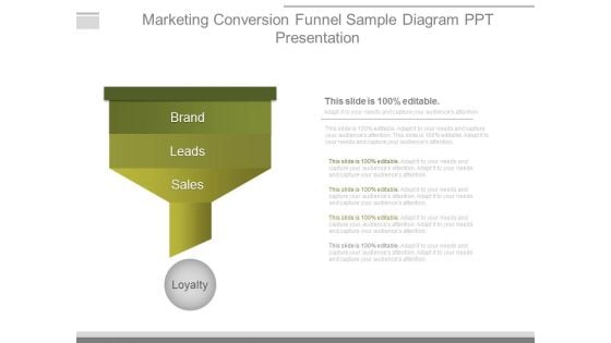 Marketing Conversion Funnel Sample Diagram Ppt Presentation