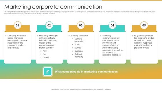 Marketing Corporate Communication Enterprise Communication Tactics Themes PDF