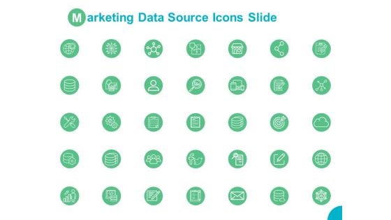 Marketing Data Source Icons Slide Ppt PowerPoint Presentation Outline Clipart